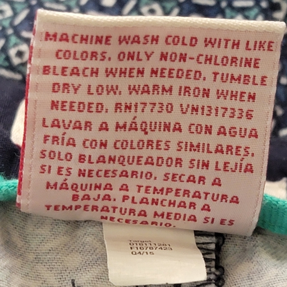 Merona women blue white geometric print plus size shorts size 16 - Picture 5 of 6